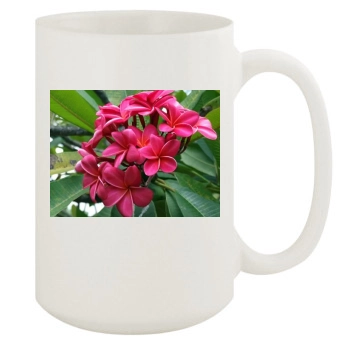 Flowers 15oz White Mug