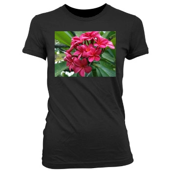 Flowers Women's Junior Cut Crewneck T-Shirt