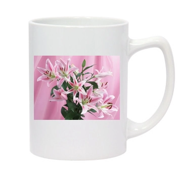 Flowers 14oz White Statesman Mug