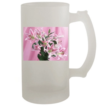 Flowers 16oz Frosted Beer Stein