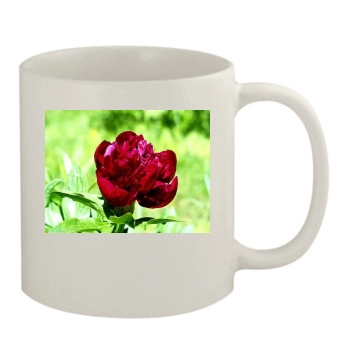 Flowers 11oz White Mug