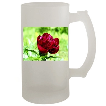 Flowers 16oz Frosted Beer Stein