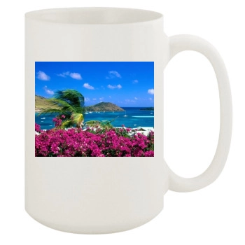 Flowers 15oz White Mug