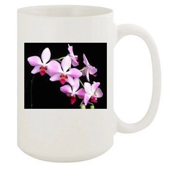 Flowers 15oz White Mug