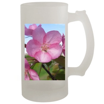 Flowers 16oz Frosted Beer Stein