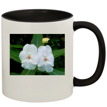 Flowers 11oz Colored Inner & Handle Mug