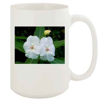 Flowers 15oz White Mug