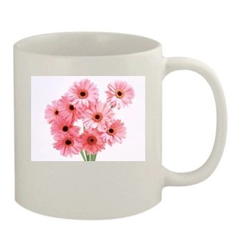 Flowers 11oz White Mug