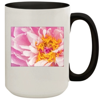 Flowers 15oz Colored Inner & Handle Mug