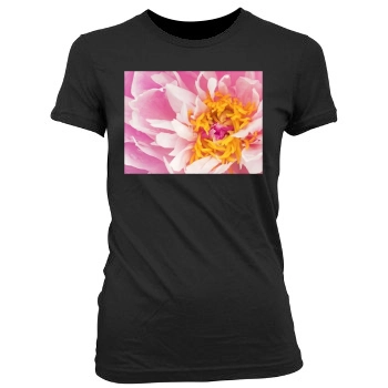 Flowers Women's Junior Cut Crewneck T-Shirt