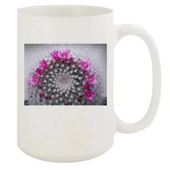 Flowers 15oz White Mug