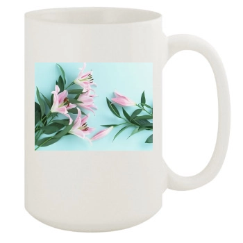 Flowers 15oz White Mug