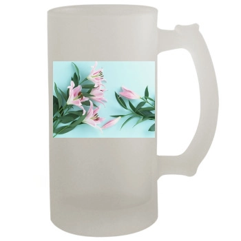 Flowers 16oz Frosted Beer Stein