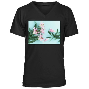 Flowers Men's V-Neck T-Shirt