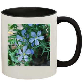 Flowers 11oz Colored Inner & Handle Mug