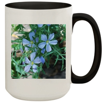 Flowers 15oz Colored Inner & Handle Mug