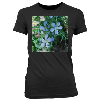 Flowers Women's Junior Cut Crewneck T-Shirt