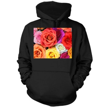 Flowers Mens Pullover Hoodie Sweatshirt