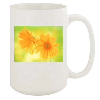 Flowers 15oz White Mug