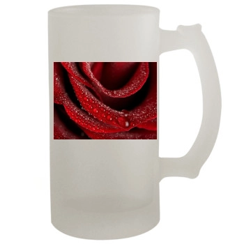 Flowers 16oz Frosted Beer Stein