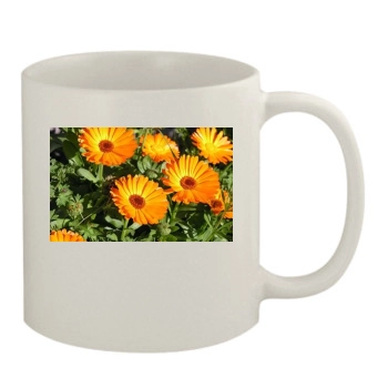 Flowers 11oz White Mug