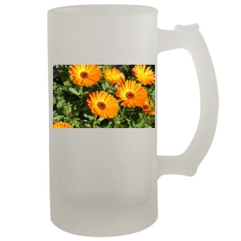 Flowers 16oz Frosted Beer Stein