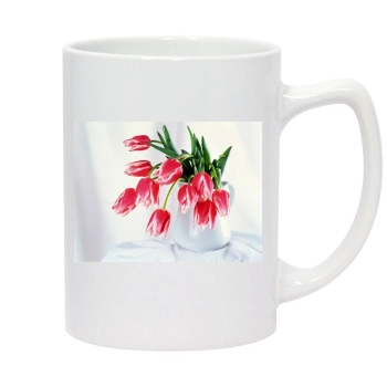 Flowers 14oz White Statesman Mug