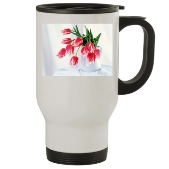 Flowers Stainless Steel Travel Mug