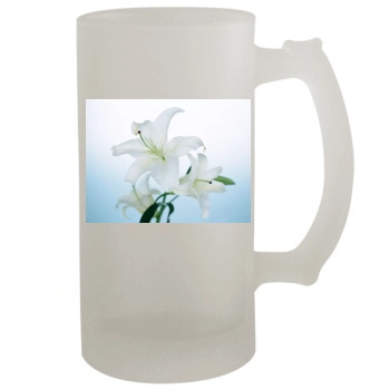 Flowers 16oz Frosted Beer Stein