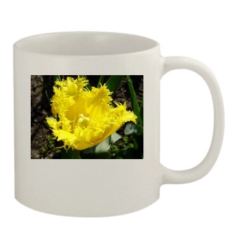 Flowers 11oz White Mug