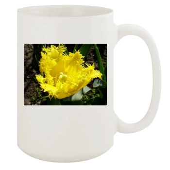 Flowers 15oz White Mug