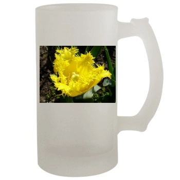 Flowers 16oz Frosted Beer Stein