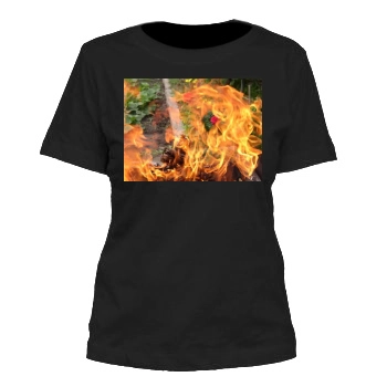 Flowers Women's Cut T-Shirt