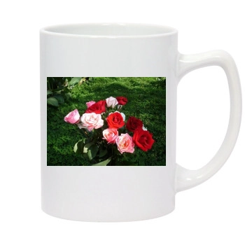 Flowers 14oz White Statesman Mug