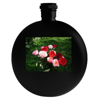 Flowers Round Flask