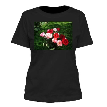 Flowers Women's Cut T-Shirt