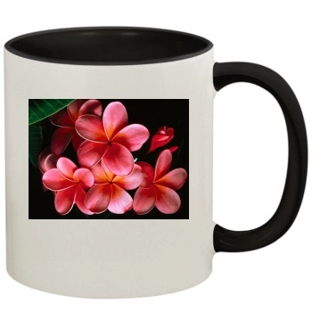 Flowers 11oz Colored Inner & Handle Mug