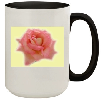 Flowers 15oz Colored Inner & Handle Mug