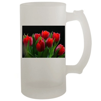 Flowers 16oz Frosted Beer Stein