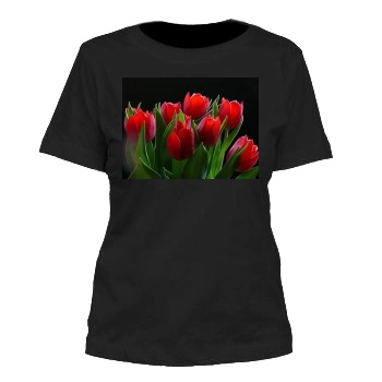 Flowers Women's Cut T-Shirt