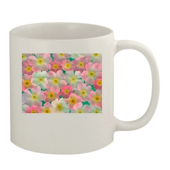 Flowers 11oz White Mug