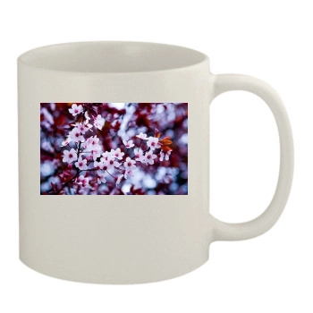 Flowers 11oz White Mug