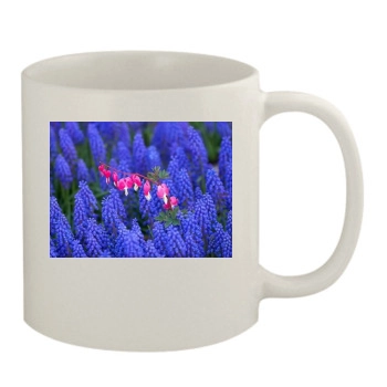 Flowers 11oz White Mug