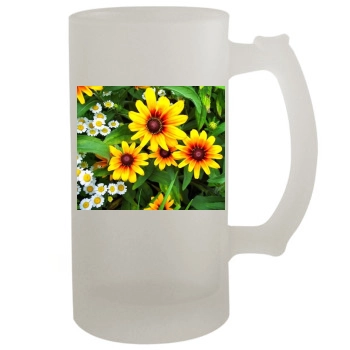 Flowers 16oz Frosted Beer Stein