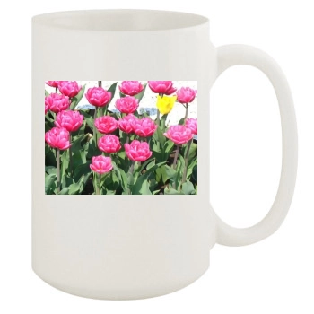 Flowers 15oz White Mug