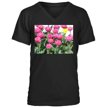 Flowers Men's V-Neck T-Shirt