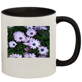 Flowers 11oz Colored Inner & Handle Mug