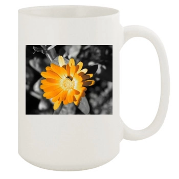 Flowers 15oz White Mug