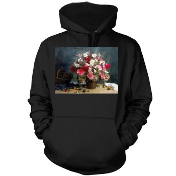 Flowers Mens Pullover Hoodie Sweatshirt