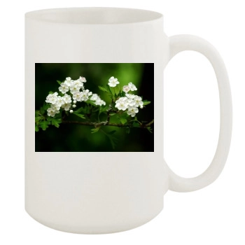 Flowers 15oz White Mug